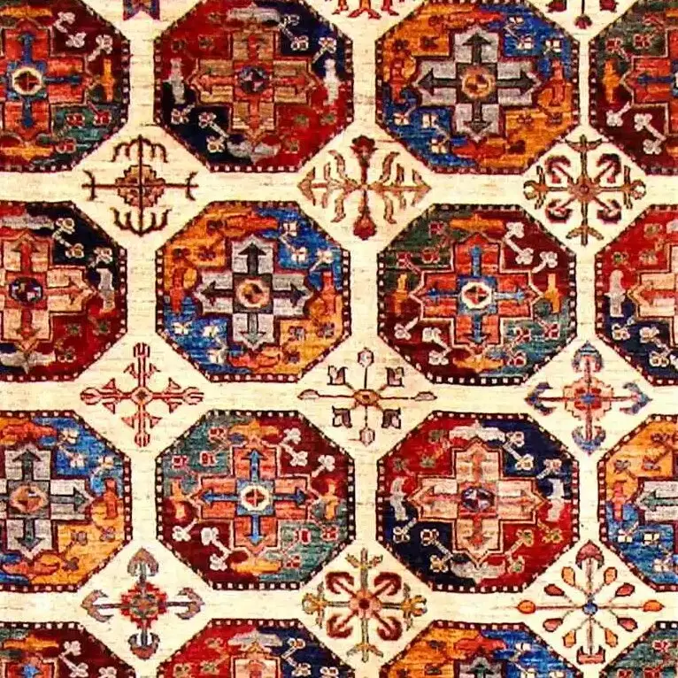 Vaziri Rug - 233 x 177, cream vaziri rug, close-up detail 1