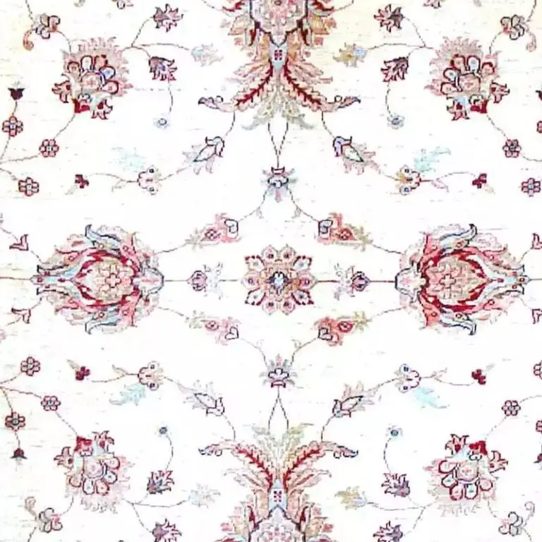 Ziegler Rug - 287 x 200, cream ziegler rug, close-up detail 2