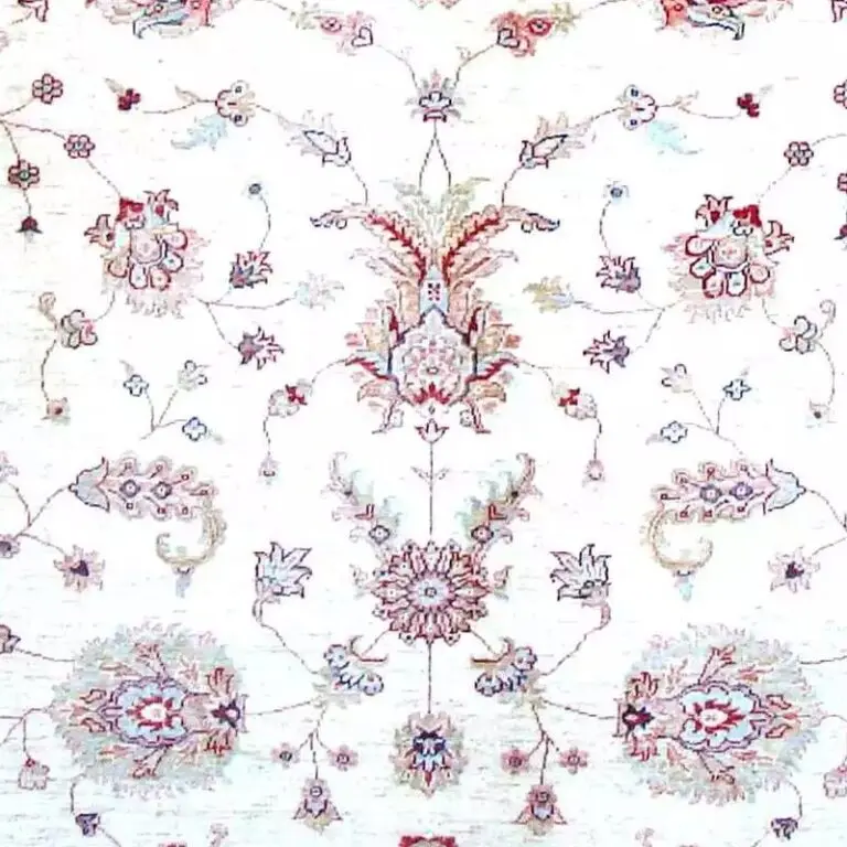 Ziegler Rug - 287 x 200, cream ziegler rug, close-up detail 3