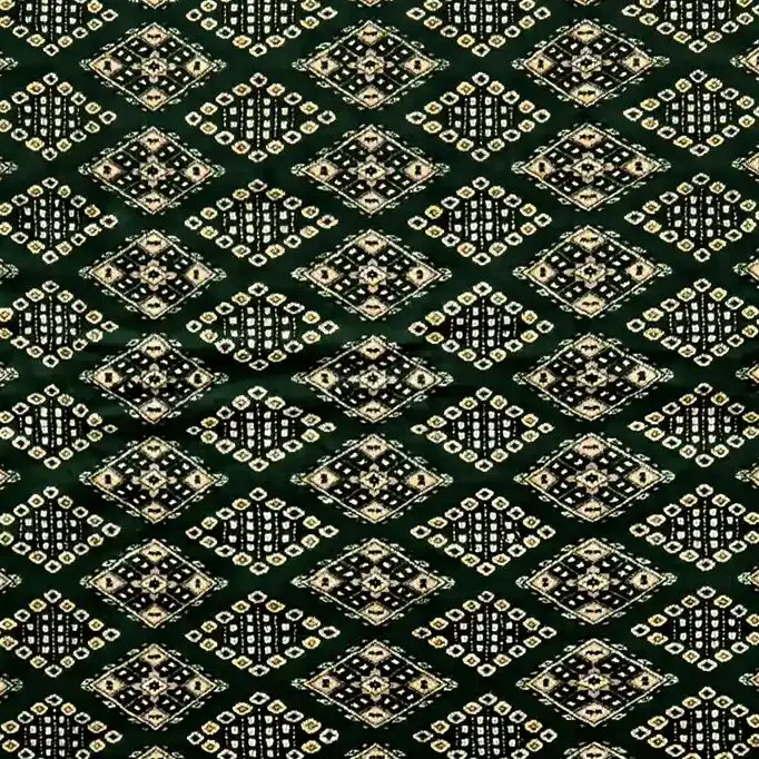 Dark Green Jaldar rug, Hand Knotted, Veg Dye Pakistan(308 x 238)cm, dark green jaldar rug, close-up detail 2