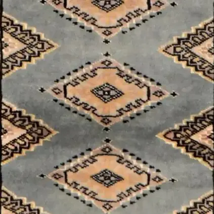Flint Grey Jaldar RugHand Knotted, NZ Handspun Wool, Veg Dye (182 x 62)cm, flint grey jaldar rug, close-up detail 2