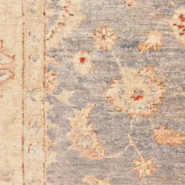 Gazney Rug - 292 x 175, grey floral gazney rug, close-up detail 1