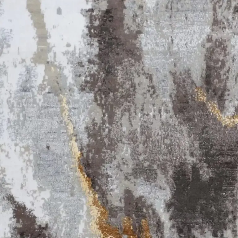 Marble Rug NZ Handspun Wool & Bamboo Silk India(304 x 239), grey marble abstract rug, close-up detail 1