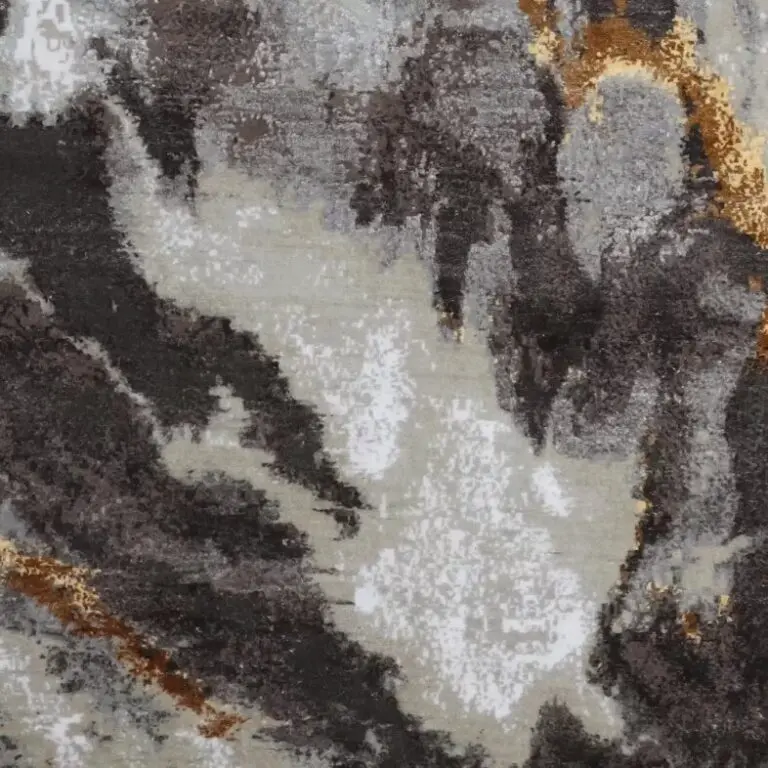Marble Rug NZ Handspun Wool & Bamboo Silk India(304 x 239), grey marble abstract rug, close-up detail 3