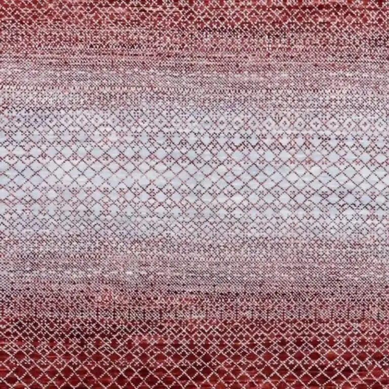 Contemporary Designer Rug Double Hand Knotted NZ Wool Veg Dye Agra (306 x 245) cm, grey red contemporary rug, close-up detail 2