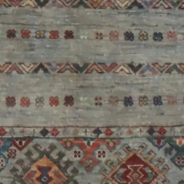 Khorjin Rug 127 x 80, grey tribal khorjin rug, close-up detail 3