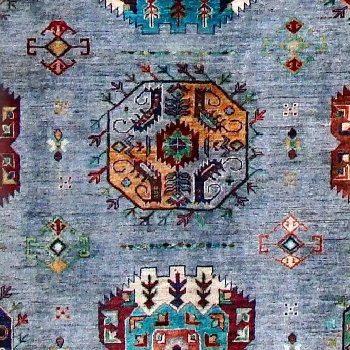 Vaziri Rug 237 x 170, grey vaziri rug, close-up detail 3