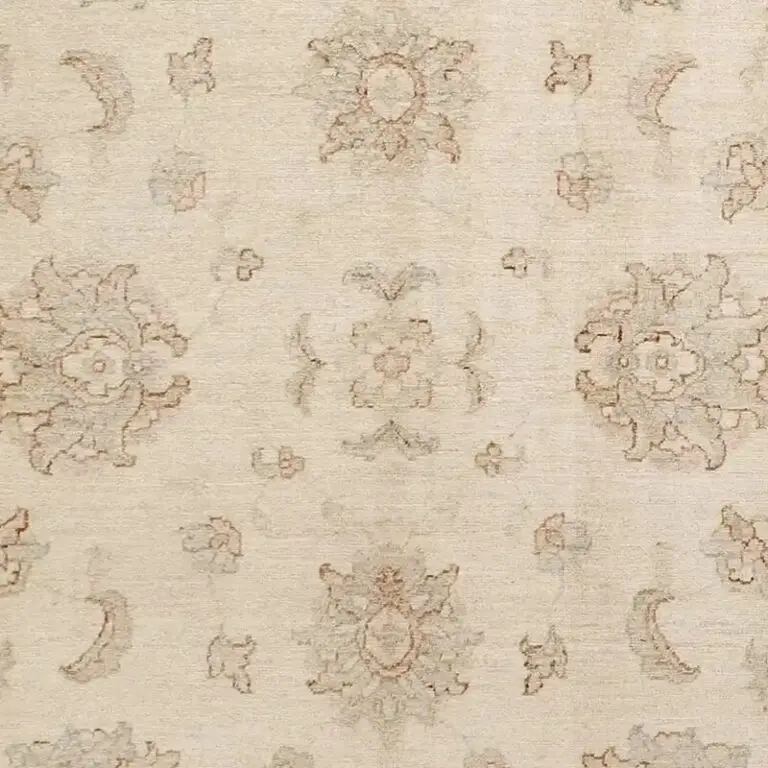 Mint Green Choobi Rug, Double Hand Knotted, Gazney Handspun Wool, Veg Dye, Afghan ( 273 x 184)cm, mint green chobi rug, close-up detail 2