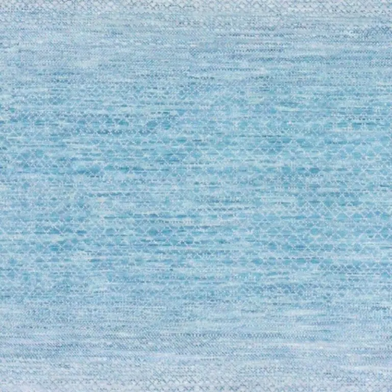 Ocean waves Grass Rug Double Hand Knotted German Dye India(3.70 x 2.77)cm, ocean blue grass rug, close-up detail 2