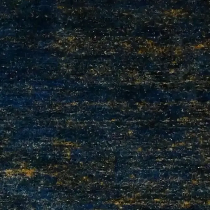 Peacock Blue Sari Silk Rug - 228 x 134, peacock blue sari silk rug, close-up detail 1
