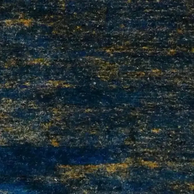 Peacock Blue Sari Silk Rug - 228 x 134, peacock blue sari silk rug, close-up detail 2