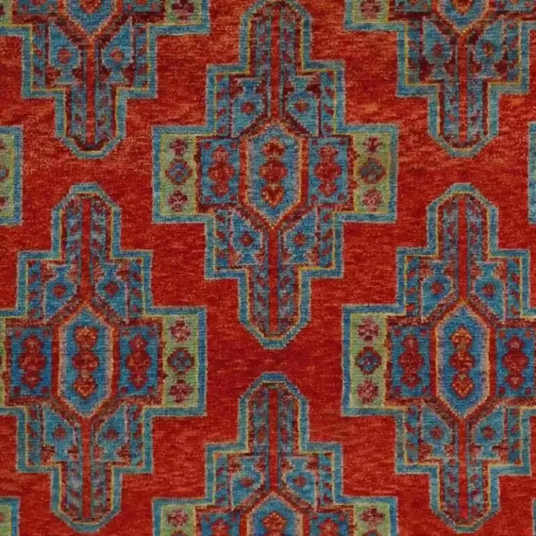 Abshari Rug - 252 x 176, red abshari rug, close-up detail 3