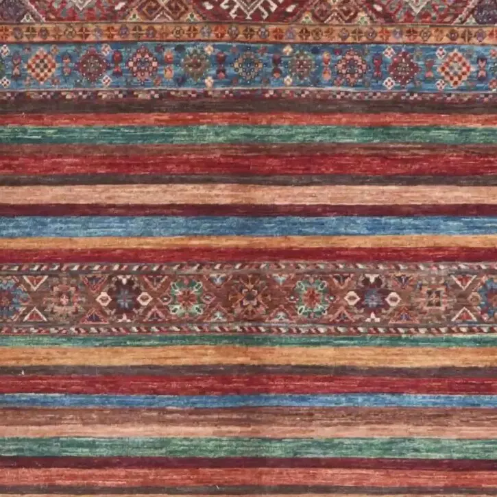 Khorjin Rug - 325 x 200, red antique khorjin rug, close-up detail 1