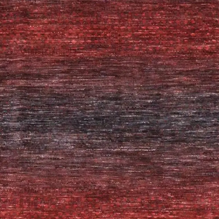 Red & Black Rainbow Rug- 435 x 306 cms, red black rainbow rug, close-up detail 1