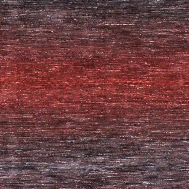 Red & Black Rainbow Rug- 435 x 306 cms, red black rainbow rug, close-up detail 2