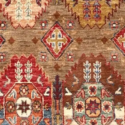 Feelpaye Vaziri Runner - 252 x 91, red feelpaye vaziri runner, close-up detail 1