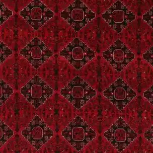 Traditional Red Khamyab NZ Wool German Dye Double hand Knotted Afghan (569 x 295), red khamyab afghan rug, close-up detail 1