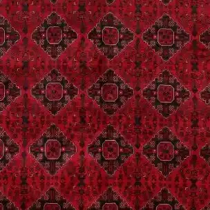 Traditional Red Khamyab NZ Wool German Dye Double hand Knotted Afghan (569 x 295), red khamyab afghan rug, close-up detail 3