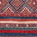 Khorjin Runner Double Hand Knotted Rug NZ Wool Veg Dye Afghan (309 x 87)cm, red khorjin afghan runner, close-up detail 3