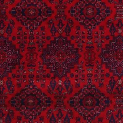 Beljick Rug - 246 x 168, red sarasar beljik rug, close-up detail 2