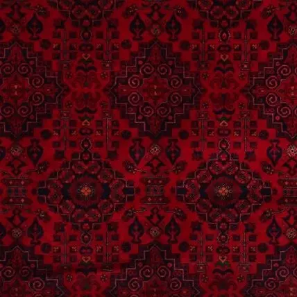 Beljik Rug - 226 x 173, red traditional beljik rug, close-up detail 1