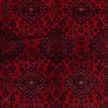 Beljik Rug - 226 x 173, red traditional beljik rug, close-up detail 2