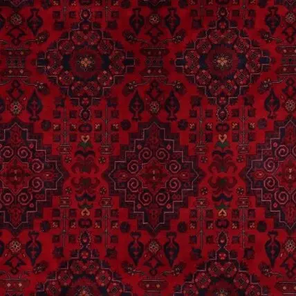 Beljik Rug - 226 x 173, red traditional beljik rug, close-up detail 3