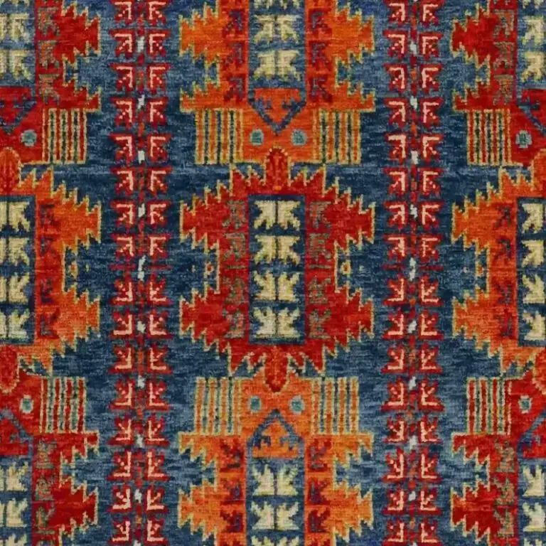 Abshari Rug - 240 x 166, red tribal abshari rug, close-up detail 2