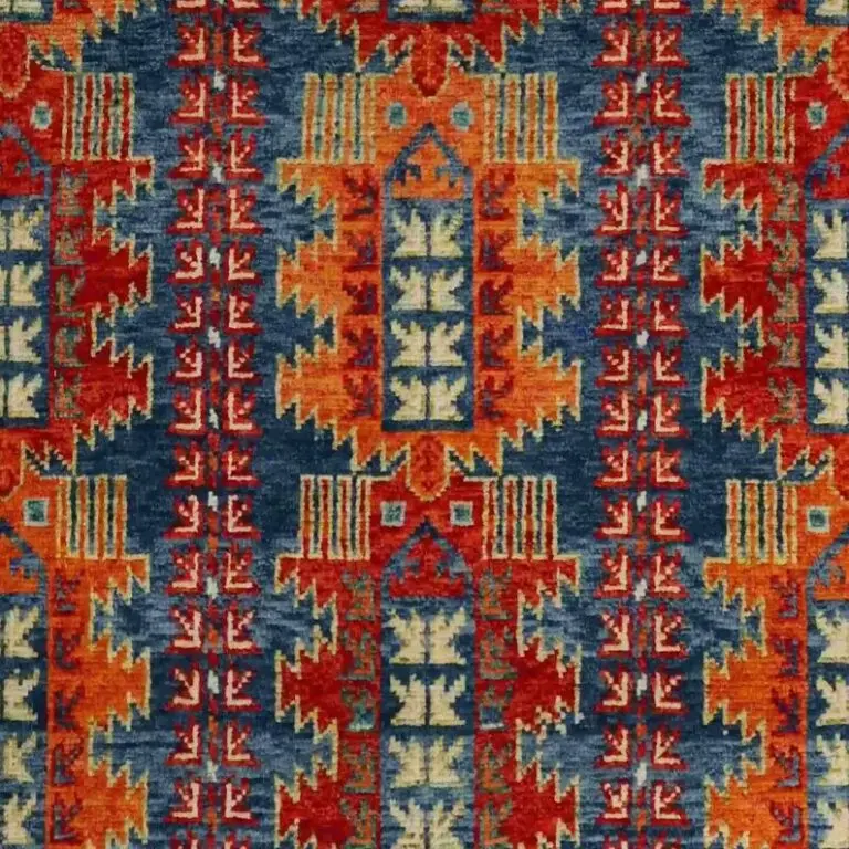 Abshari Rug - 240 x 166, red tribal abshari rug, close-up detail 3