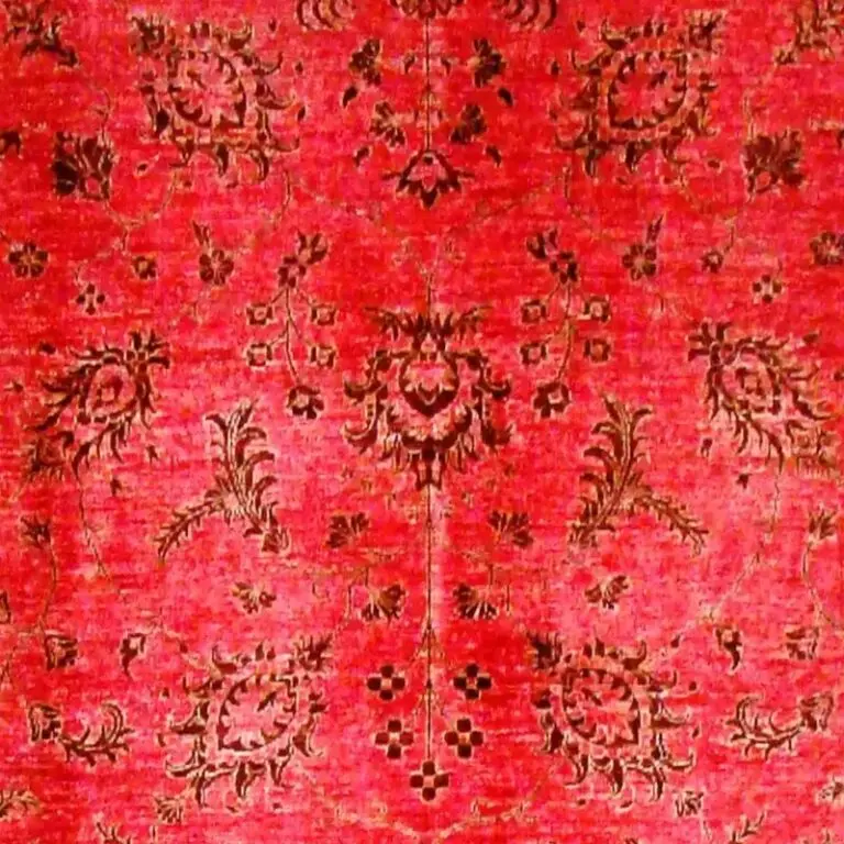 Red Ziegler Rug Suoer Fine Gazney Handspun wool Veg Dye (304 x 246)cm, red ziegler afghan rug, close-up detail 1