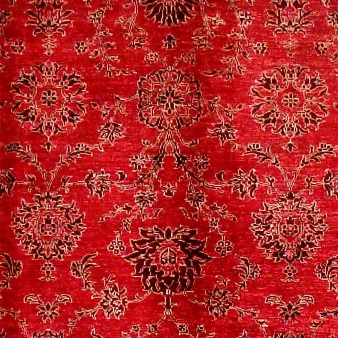 Ziegler Rug - 307 x 202, red ziegler rug, close-up detail 1
