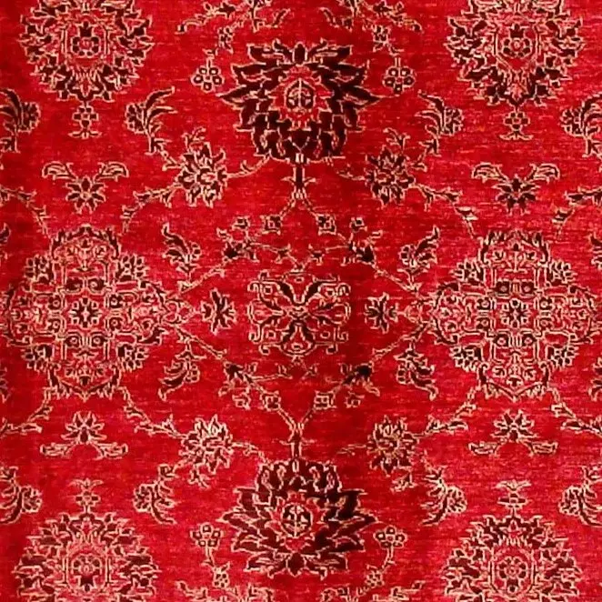 Ziegler Rug - 307 x 202, red ziegler rug, close-up detail 2