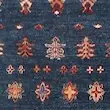 Royal Blue Khorjin Double Hand Knotted Rug NZ Wool Veg Dye Afghan (587 x 84)cm, royal blue khorjin rug, close-up detail 1