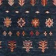 Royal Blue Khorjin Double Hand Knotted Rug NZ Wool Veg Dye Afghan (587 x 84)cm, royal blue khorjin rug, close-up detail 2