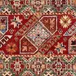 Royal Blue Khorjin Double Hand Knotted Rug NZ Wool Veg Dye Afghan (587 x 84)cm, royal blue khorjin rug, close-up detail 3