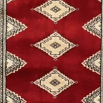 Ruby Red Jaldar Runner NZ Handspun Wool Veg Dye (299 x 76)cm, ruby red jaldar runner, close-up detail 1