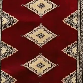 Ruby Red Jaldar Runner NZ Handspun Wool Veg Dye (299 x 76)cm, ruby red jaldar runner, close-up detail 3