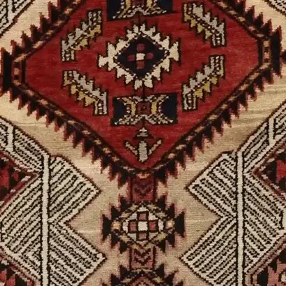 Sarab Persian Double hand Knotted Runner German Dye NZ Wool Iran (300 x 95)cm, rust sarab persian runner, close-up detail 1