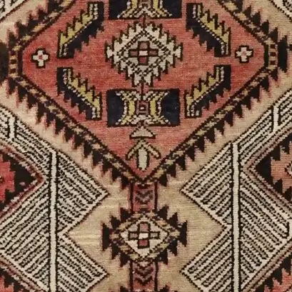 Sarab Persian Double hand Knotted Runner German Dye NZ Wool Iran (300 x 95)cm, rust sarab persian runner, close-up detail 2