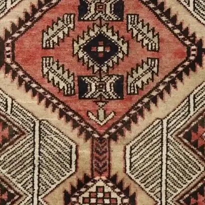 Sarab Persian Double hand Knotted Runner German Dye NZ Wool Iran (300 x 95)cm, rust sarab persian runner, close-up detail 3