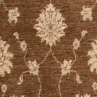 Sepia Brown Choobi Runner, Double hand Knotted, Gazney Handspun Wool, Veg Dye Afghan(440 x 82)cm, sepia brown chobi runner, close-up detail 2