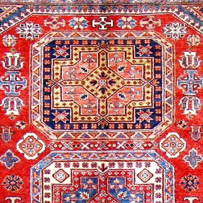 Super Kazak Rug - 203 x 142, super kazak rug, close-up detail 1