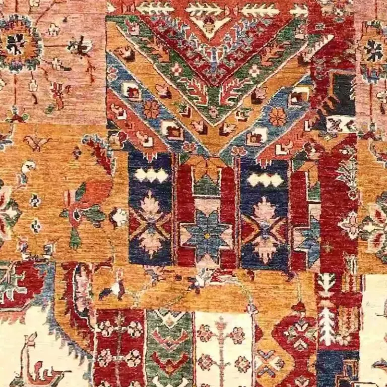 Cheltikeh Rug 236 x 172, tribal cheltikeh rug, close-up detail 1