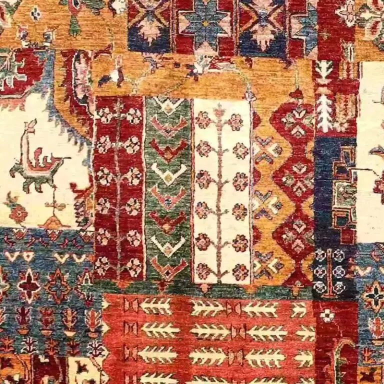 Cheltikeh Rug 236 x 172, tribal cheltikeh rug, close-up detail 2