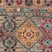 Vibrant Khorjin Double Hand Knotted Rug Lamb Wool German Dye Afghan (502 x 84)cm, vibrant khorjin afghan rug, close-up detail 3