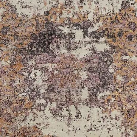 Spicey Abstract Area Rug Hand Loom Indian Bamboo Silk(350×250)cm, abstract bamboo silk rug, close-up detail 2