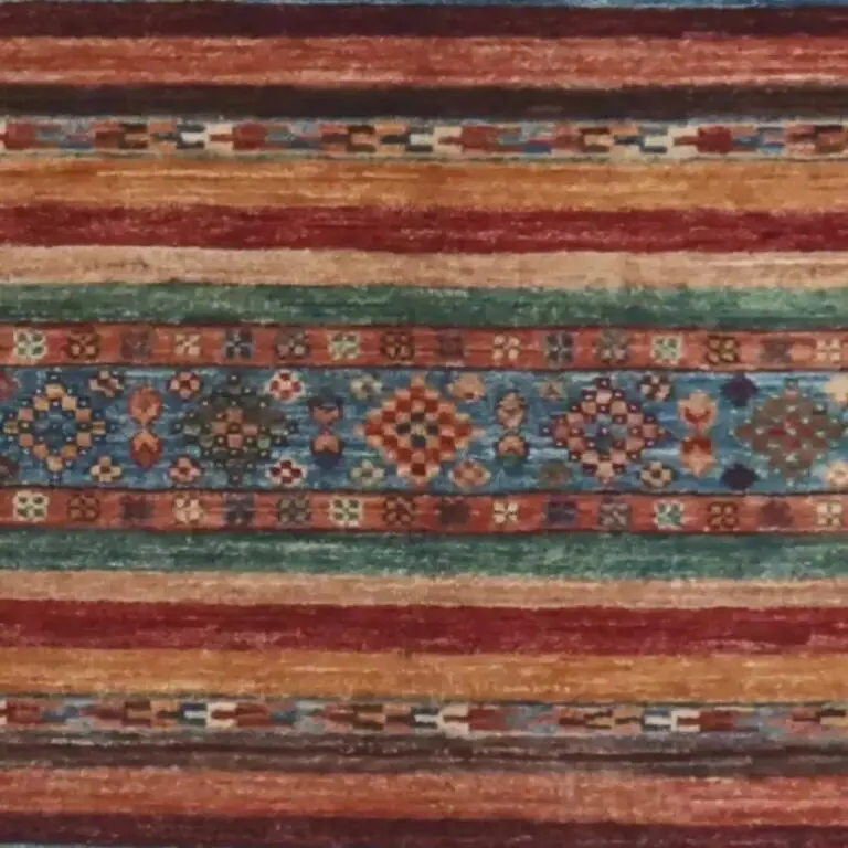 Saddle Rug, afghan tribal saddle rug, close-up detail 2