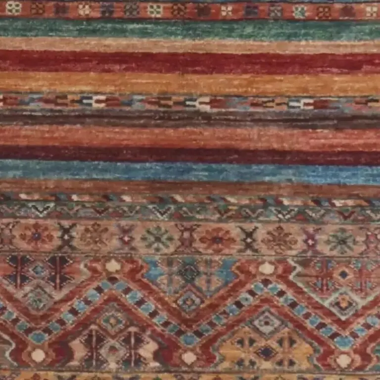 Saddle Rug, afghan tribal saddle rug, close-up detail 3