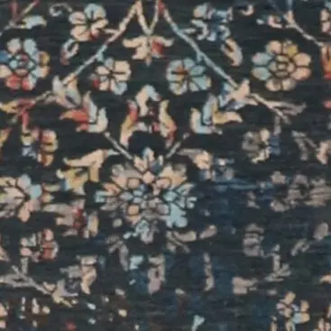 Transitional Hall Runner NZ Wool&Bamboo silk German Dye India (270×79) cm, black transitional runner, close-up detail 1