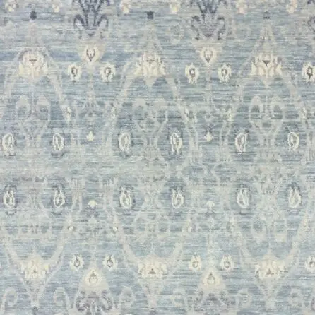 ikat design rug, blue ikat design rug, close-up detail 2